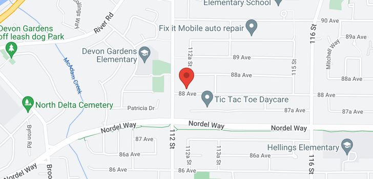 map of 11235 88 AVENUE